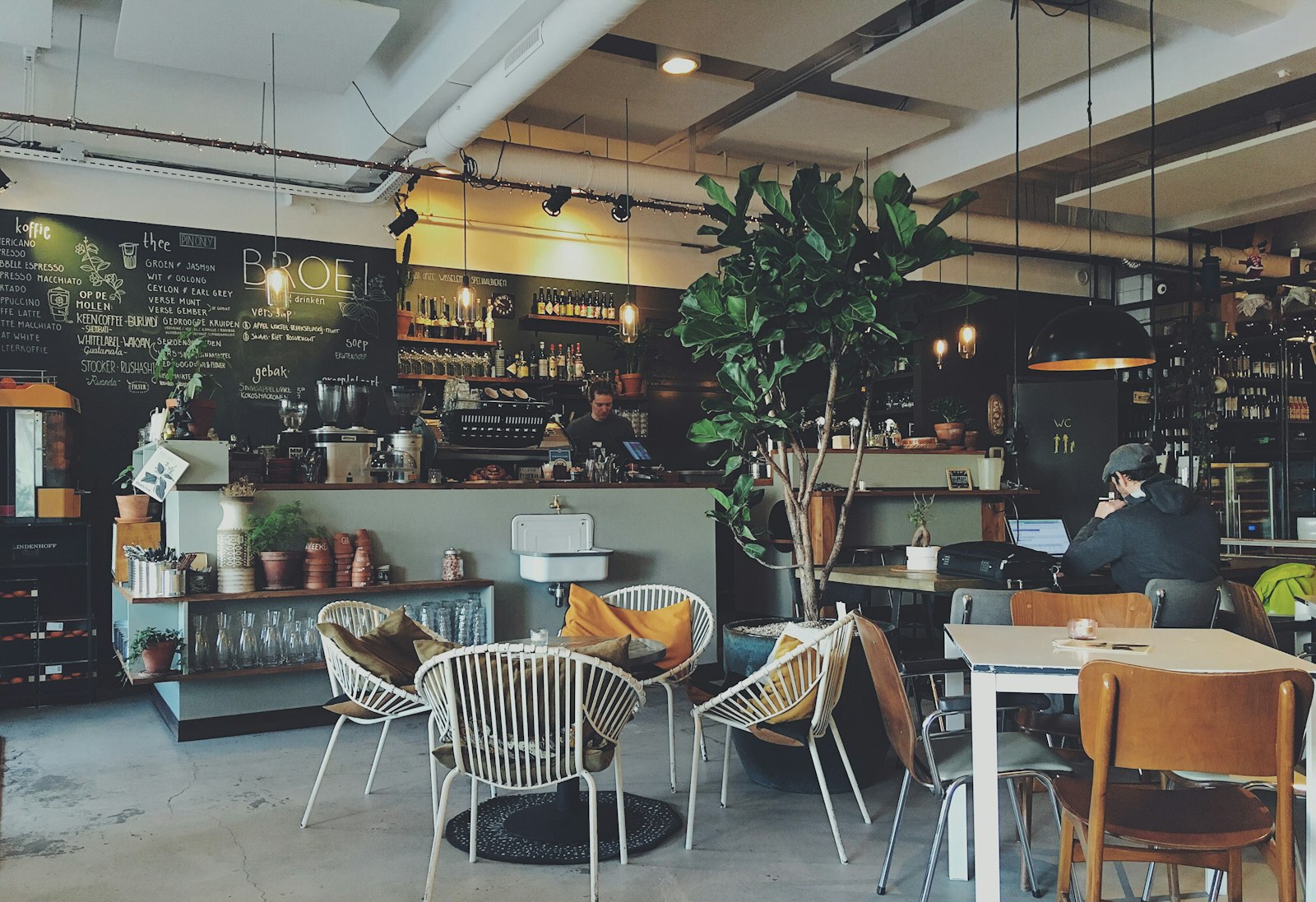 A welcoming café, one of the businesses that can offer digital gift cards